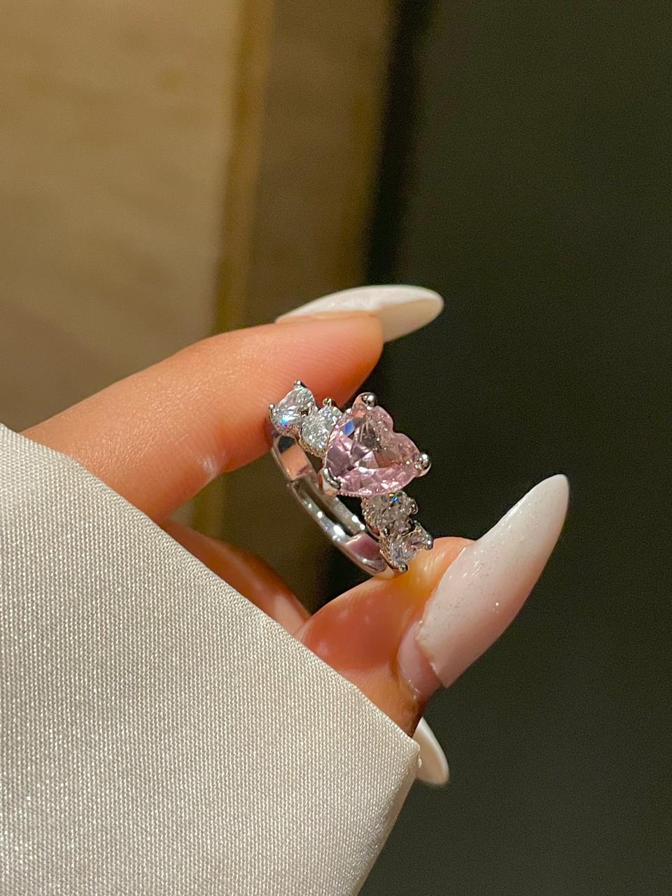 Frozen Heart Ring- pink