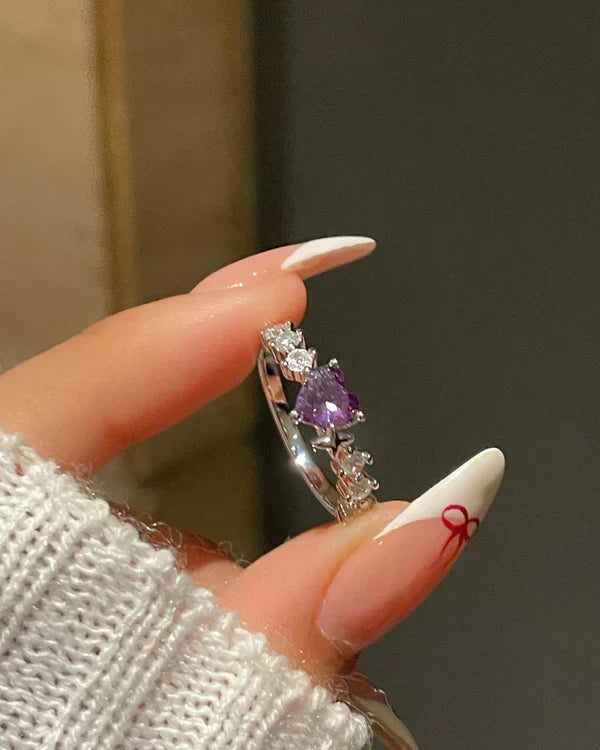 Derry Heart Ring- purple