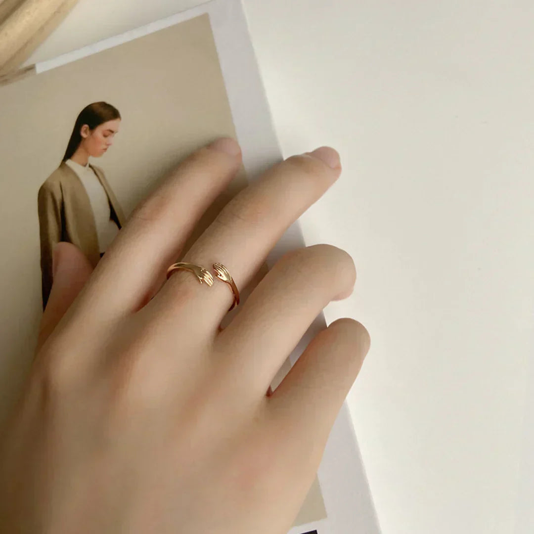 Gold Plated Friendship Loved Ones Hug Ring